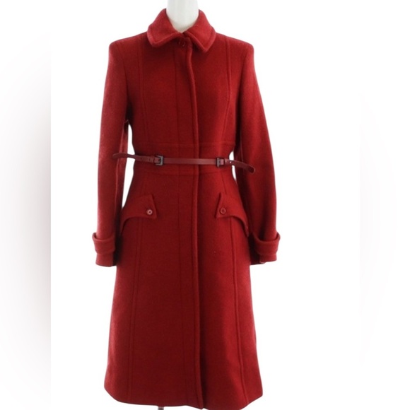MaxMara Jackets & Blazers - MaxMara Red Wool Coat